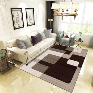 Elegant Crystal Velvet Living Room Rug Waterproof Floor Mat for Home Decor Area Rugs Soft Comfortable Sofa Standing Pad