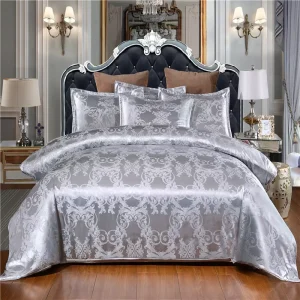 Elegant European Jacquard Bedding Luxury Home & Hotel Quality 3pcs Printed Polyester Duvet Cover Sets