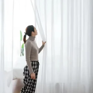 Elegant Excellent Drape Window Voile Wrinkle Free Soft Touch Eco Friendly 100% Polyester Luxury Hotel Sheer Curtains