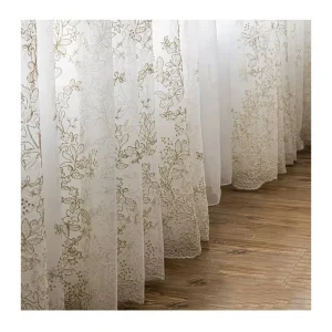 Elegant Home Bedroom French American Embroidered Flower Luxury Sheer Curtains for the House