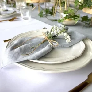 Elegant Linen Napkin Wedding Event Napkins Western Restaurant Decoration Table Cloth Linen Napkins