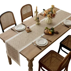 Elegant Minimalist Geometric Tablecloth Decorative Dining Table Runner for Vacation and Party