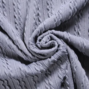 Elegant Pattern IMITATION COTTON Spandex Jacquard PD Knitted Stretch Fabric for Sweaters Trousers Soft Comfortable