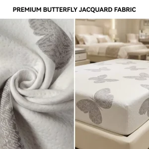Elegant Patterned Jacquard Mattress Fabric Premium Knitted Ticking for Bed Protector Coutil Tissu Pour Matelas