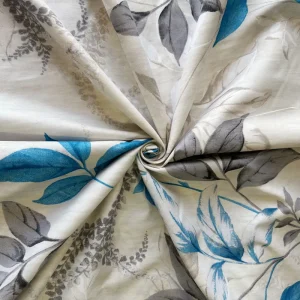 Elegant Woven Nature Botanical Printed 100% Polyester Microfiber Fabric Good Quality Bed Linen and Curtain Home Textile
