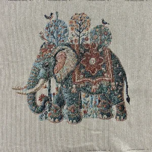 Elephant Brocade Fabric Yarn Dyed Breathable Polyester Cotton Woven Fabric for Canvas Tote Bag Shoulder Bag Upholstery