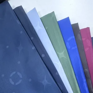 Emboss Polyester Lining Fabric Customizable Pattern Soft Anti Wrinkle for Garment Bag Luggage Decorative Factory Direct Supply