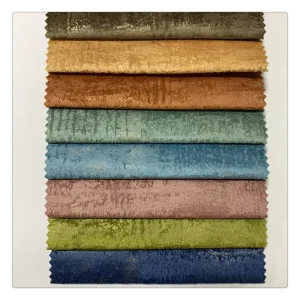 Embossed Bronzed Bonded Cut Velvet Chenille Upholstery Fabric Velvet Sofa Fabric Crushed Velvet Fabric