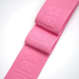 Embossed Custom Nylon Polyester Jacquard Waistband Soft Elastic for Pants Boxer