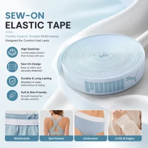 Embossed Herringbone Elastic Waistband with Polyester Jacquard Webbing Comfortable for Women’s Underwear