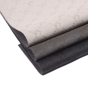 Embossed Logo Coated Fabric Roll Custom Printed Textile Material For Packaging And Garment