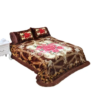 Embossed Middle East Style Solaron Korean Cloudy 1 Ply Korean Style Raschel Mink Blanket