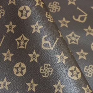 Embossed PVC Leather Printed Leather Fabric Custom Print Faux Leather For Bags Suitcases
