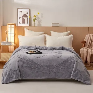 Embossed Sherpa Blanket Mink Blanket Raschel Blanket Home Colorful