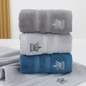 Embroidered Cotton Towel Thick Absorbent Soft Skin-Friendly Supermarket Retail Gifts Employee Benefits