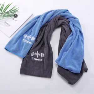 Embroidered Custom Printed Polyester Velour Cooling Soft Skin Friendly Christmas Sport Towel Quick Dry Travel Fitness