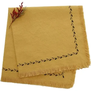 Embroidered Handmade Cloth Napkins Thickened Cotton Cloth Napkins with Fringe Kitchen Dining Tabletop Decoration for Dinners