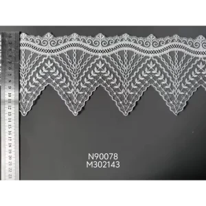 Embroidered Lace Fabric 100% Polyester Knitted Sheer Customizable Width & Weight for Apparel & Home Textiles Accessories