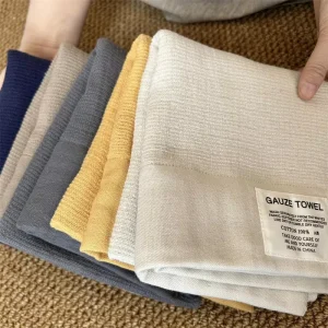 Embroidered Logo Cotton Bath Towels Tub Mats Solid Color Antimicrobial Quick Dry 300 499 GSM Soft Skin Home Use