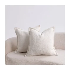 Embroidered Throw Pillow Portable Home Decorative Cushion Covers Square Pillow Anti static Floral Striped Custom Woven Fabric 40