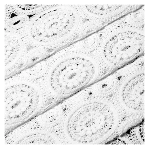 Embroidered Water Soluble Wide Lace Fabric Circular Hoop Clothing Accessory Decorative Lace Fabric