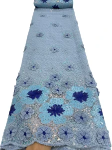 Embroidery Chantilly Lace Fabric African Sequin Fabric Bridal Women Wedding Party Material