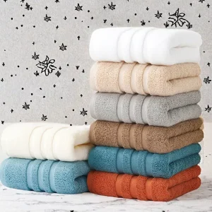 Embroidery Custom Logo 5 Star Hotel Towel Luxury Cotton Washcloth Face Hand Bath Towels