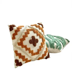 Embroidery Handmade Cotton Cloth Star Shaped Throw Pillow Headrest with Tassel and Thick Thread Modern Simple Sofa Use