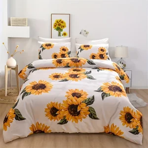 Embroidery Solid Pattern Chinese Style 200TC 3 Pcs Bedding Set Soft Air permeable Duvet Cover for Home