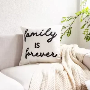 Embroidery Throw Pillow Case Words Pattern Pillow Cover Sofa Decor Cushion Cover Accept Size Customize