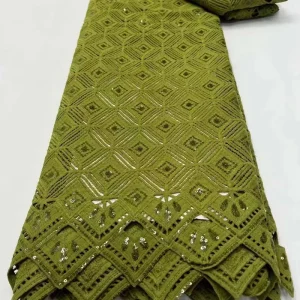 Embroidery Water Soluble Cord Lace Fabric Dantelle Blouse for Women and Girls Accessories