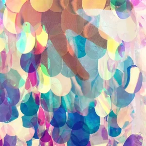 Encryption Version 40mm Elliptical Fish Scale Bead Fabric Mermaid Sequin Fabric High-end Dress Bead Fabric