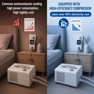 Energy Efficient Electric Washable RV Compatible Waterproof Remote Controlled Bed Cooling Heating System Dual Zone