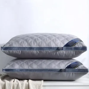 Enhanced 1000g100% Polyester Fiber Pillow with 3D Three dimensional Overlock Filling Anti allergy Hotel Pillow Bed