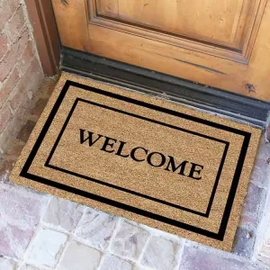 Environment Friendly Coir Door Mat High Pile Outdoor Entrance Rug Modern Design Natural Coconut Fiber Mat