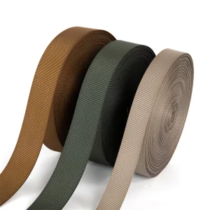 Environment Friendly Green And Recyclable Rpet Regenerated Nylon Custom Recycled Black Straps Webbing
