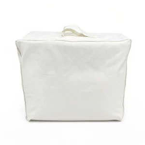 Environment Friendly Natural Cotton Fabric Duvet Storage Bag Minimalist Textile Bedding Bag With Zipper
