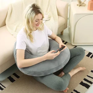 Ergonomic C Shaped Reading Pillow Pressure Reducing Backrest Removable Washable Student Study Leisure Pillow for Relaxation