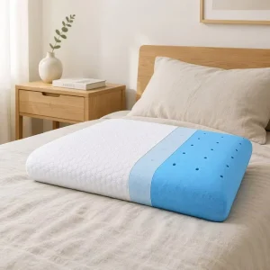 Ergonomic Contour Memory Foam Pillow Cervical Neck Pain Relief Orthopedic Side Back Sleeper Adjustable Height Bed Pillow