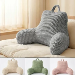 Ergonomic Lumbar Pillow Reading Pillow Backrest Pillow Memory Foam Washable Bed Pillow Backrest