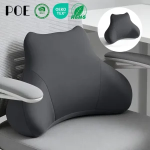 Ergonomic Lumbar Support Memory Foam Car Office Customizable Color Logo Removable Washable Knitted Design Long Life Span Sewing