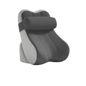 Ergonomic Memory Foam Reading Backrest Pillow Bed Rest Neck Lumbar Support Cushion Sit up Grey Adult Comfort