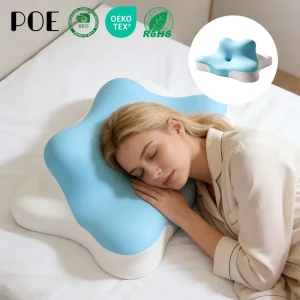 Ergonomic Memory Foam Sleeping Cushions with Adjustable Wedge Support Machine Washable Cervical Pillow for Bed & Floor Use