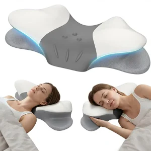 Ergonomic Orthopedic Cervical Neck Pillow Pain Relief Memory Foam Rectangular Shape for Side Back Stomach Sleepers