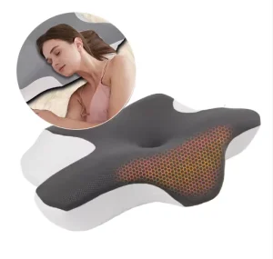 Ergonomic Orthopedic Memory Foam Pillow 200TC Butterfly Shaped Bed Sleep Pillow with Slow Rebound for Neck Support