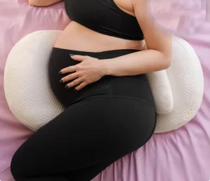 Ergonomic Pregnant Washable Body Leg Belly Support Cooling Maternity Pillow for Women with Detachable and Adjustable Cover