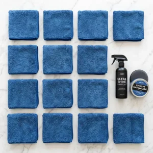 Esun Woven Microfiber Car Drying Towel 800GSM Quick Dry Scratch Free Absorbent Thick Auto Detailing Cloth