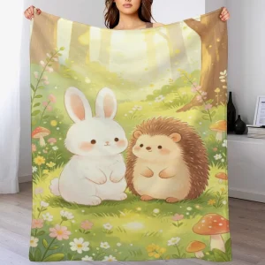 Ethereal Cloud Soft Flannel Fleece Blanket Warm Cozy Microfiber Throw for Nursery Kids Room Cute Pattern Bedding Cover