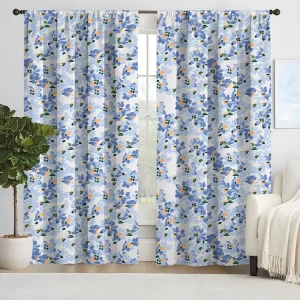 Ethiopian Traditional Bohemian Style Wave Curtains 100% Polyester Eco Friendly Blackout Ready Made Floral Design Home Decor