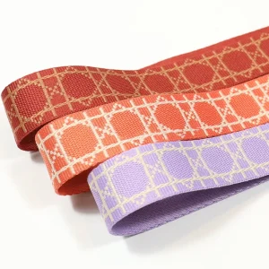 Ethnic Geometric Pattern Design Jacquard Webbing High Quality 38mm Unique And Stylish Geometric Jacquard Webbing